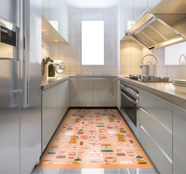 Cafeteria Collage kitchen mat - TenStickers