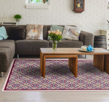 Camelot area rug mosaic vinyl flooring - TenStickers