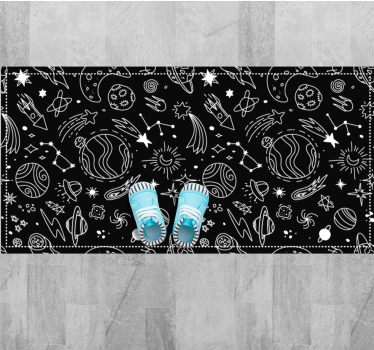 Celestial Playground star rug - TenStickers