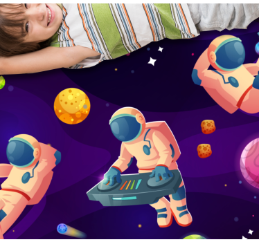 Astronaut party design star rug - TenStickers