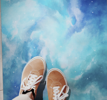 Celestial watercolour texture rug - TenStickers