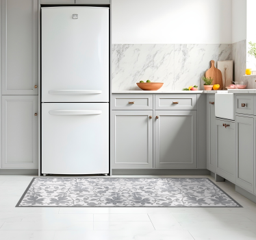 Cement Damask kitchen mat - TenStickers