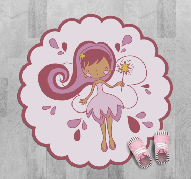 Charming Fairy Figure kids carpet - TenStickers