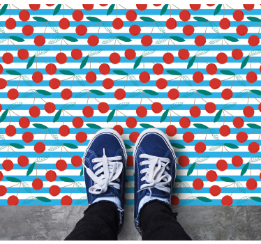 Cherry blossom display kitchen mat - TenStickers