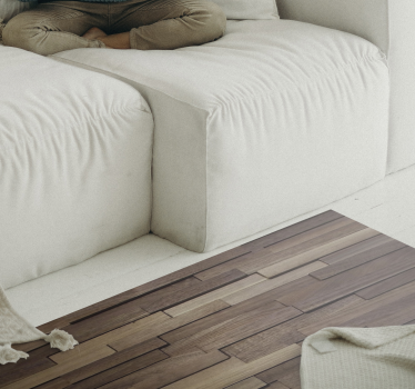 Stylish Pattern wood effect rug - TenStickers