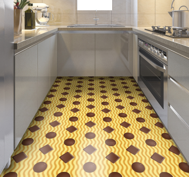 Chocolate pattern kitchen mat - TenStickers