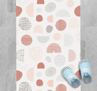 Circular geometric pattern carpet runners for halls - TenStickers