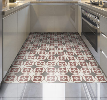 Circular Pattern Tiles marble rug - TenStickers