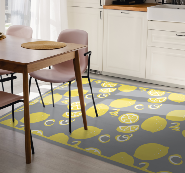 Citrus fruit motif kitchen mat - TenStickers