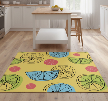 Citrus fruits kitchen vinyl mat - TenStickers