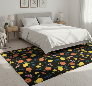Citrus fruits with leaves bedroom carpet - TenStickers