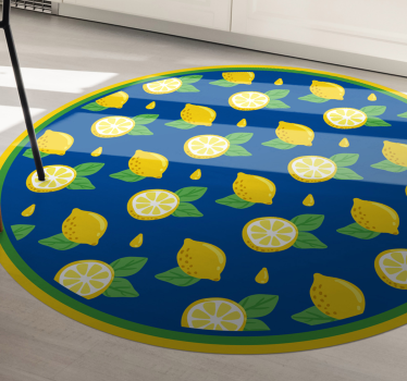 Citrus lemon design kitchen mat - TenStickers