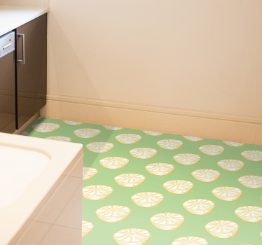 Citrus Slice Illustration kitchen vinyl mat - TenStickers