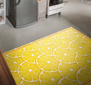 Yellow citrus slices kitchen mat - TenStickers