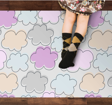 Cloudy Pastel kids carpet - TenStickers