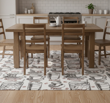 Coffee lover's kitchen vinyl mat - TenStickers