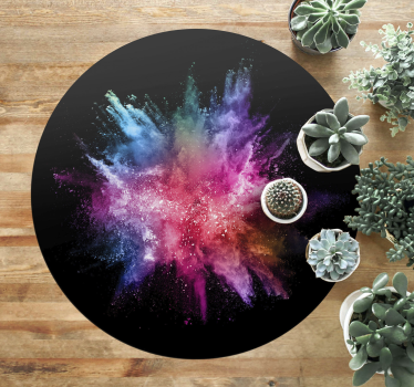 Colorful abstract explosion bedroom carpet - TenStickers