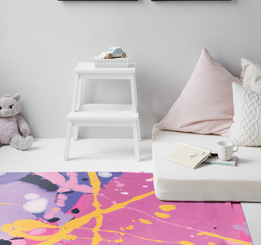 Colorful Abstract Splashes texture rug - TenStickers