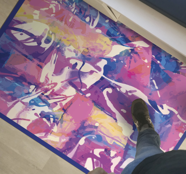 Colorful abstract swirl texture rug - TenStickers