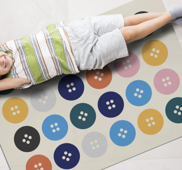 Colorful buttons baby mat - TenStickers