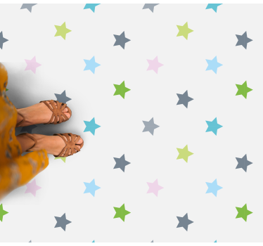 Minimalist colours star rug - TenStickers