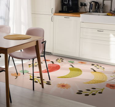 Colorful chili peppers kitchen mat - TenStickers