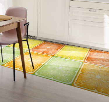 Colorful Citrus Texture kitchen flooring - TenStickers