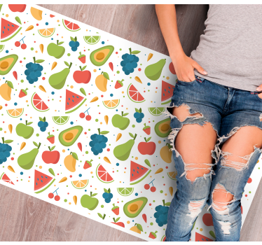 Colorful Fruit Patterns kitchen vinyl mat - TenStickers