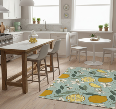 Colorful lemon pattern kitchen vinyl mat - TenStickers