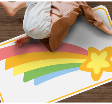 Colorful rainbow star carpet - TenStickers