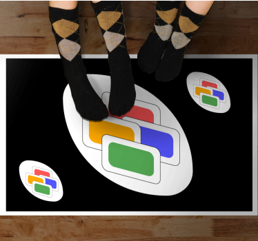 Black classic card game rug - TenStickers