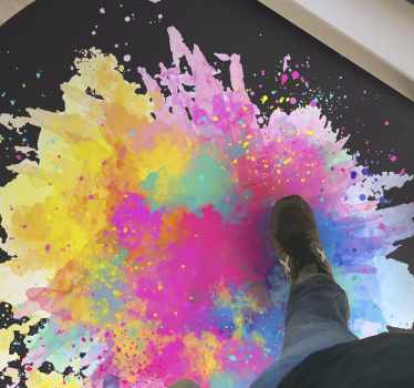 Colorful Splash Explosion texture rug - TenStickers