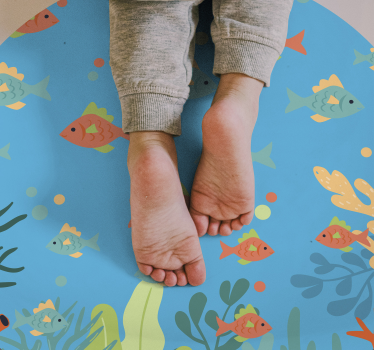 Colorful underwater scene bathroom mat - TenStickers