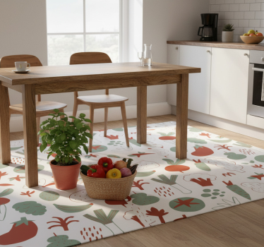 Colorful vegetables kitchen vinyl mat - TenStickers