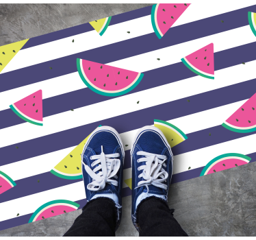 Colorful Watermelon Pattern kitchen vinyl mat - TenStickers