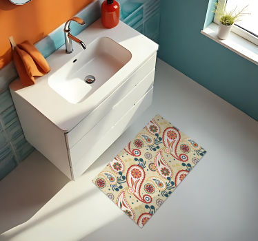 Colourful water drops bathroom mat - TenStickers