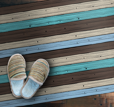 Colourful wood pattern wood effect vinyl flooring - TenStickers