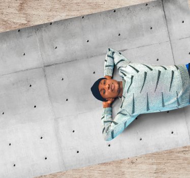 Concrete grey texture stone effect rug - TenStickers