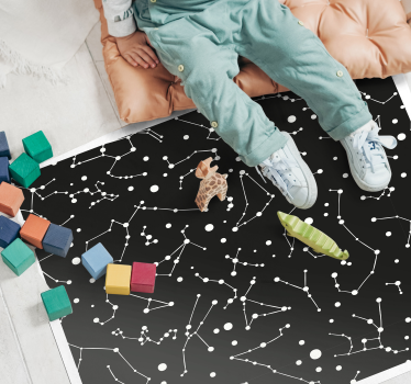 Constellation Theme star rug - TenStickers