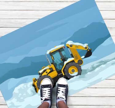 Construction Excavator kids carpet - TenStickers
