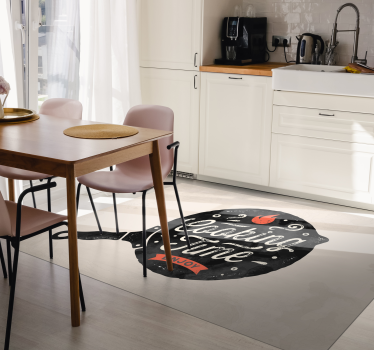 Cooking Time Enjoy kitchen mat - TenStickers