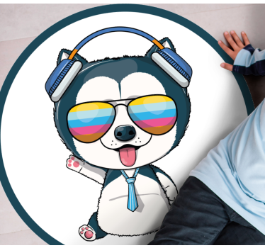 Cool Doggy Character kids carpet - TenStickers