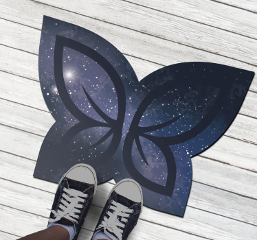 Cosmic Butterfly Silhouette texture rug - TenStickers