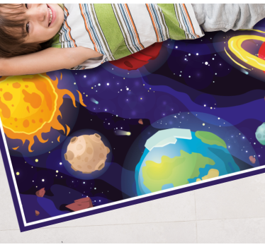 Cosmic Exploration Scene star rug - TenStickers