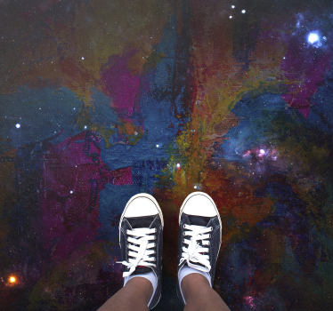 Cosmic Space Design star rug - TenStickers