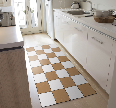 Checkerboard Pattern Decor kitchen mat - TenStickers