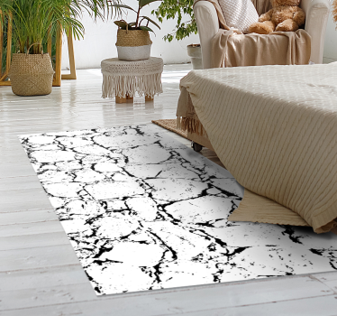 Cracked grey style marble rug - TenStickers
