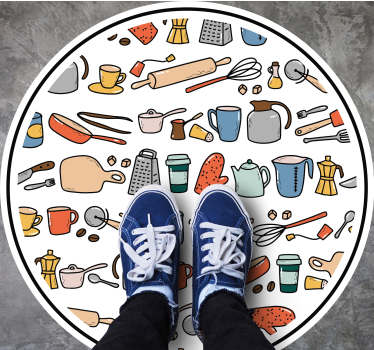 Culinary Tools Collection kitchen mat - TenStickers