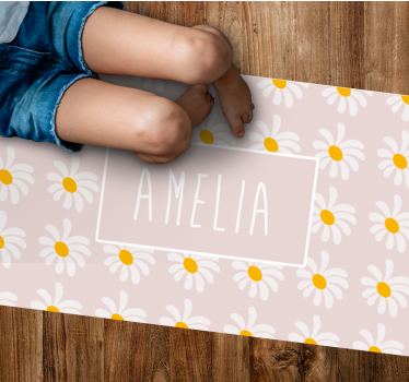 Custom Daisy Pattern customized mats - TenStickers