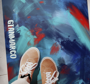 Custom floor mat abstract color explosion - TenStickers